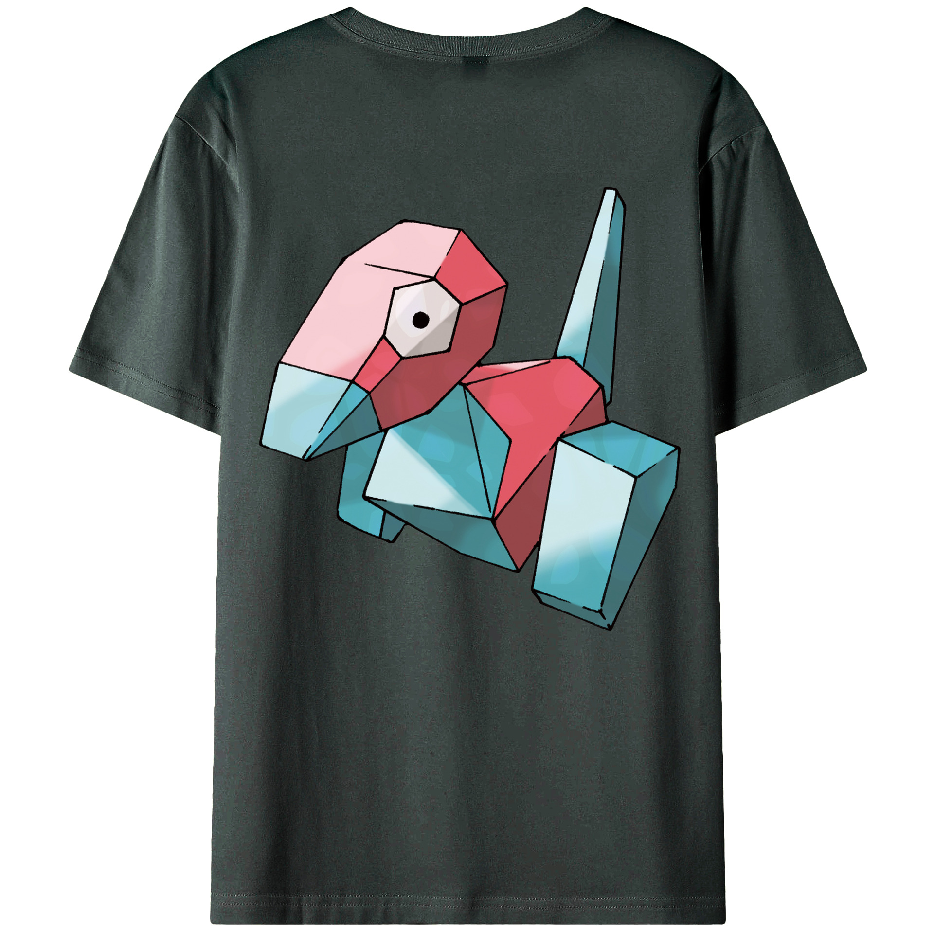 （画像用） ポケットモンスター Pokémon 綿100％ メンズ半袖Tシャツ（バックプリント） 通気性